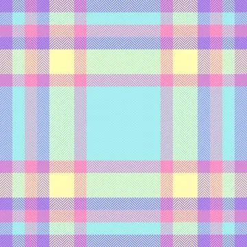 Pastel plaid pattern with herringbone weave. Soft hues create a soothing, vin Stock Illustration