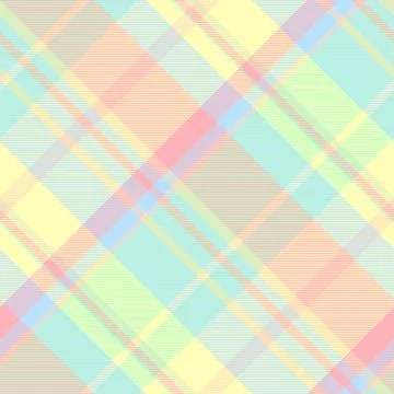 Pastel plaid pattern with intersecting lines creates a soft, versatile backgr Stock Illustration