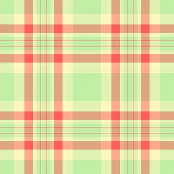 Pastel plaid pattern in light green, tan, and coral. Versatile for background Stock Illustration