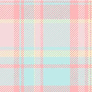 Pastel plaid pattern with pink, yellow, and blue shades. A versatile texture  Stock Illustration