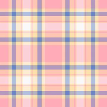 Pastel plaid pattern. Seamless checkered design ideal for backgrounds, textil Stock Illustration