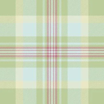 Pastel plaid pattern, seamless textile design. Soft, spring colors create a c Stock Illustration