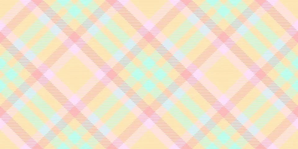 Pastel plaid pattern, soft and delicate crisscrossing lines. Ideal for backgr Stock Illustration
