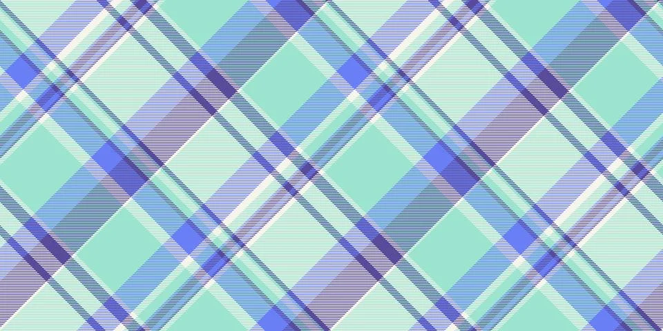 Pastel plaid pattern in soft blue, mint green, and lavender hues.  Perfect fo Stock Illustration
