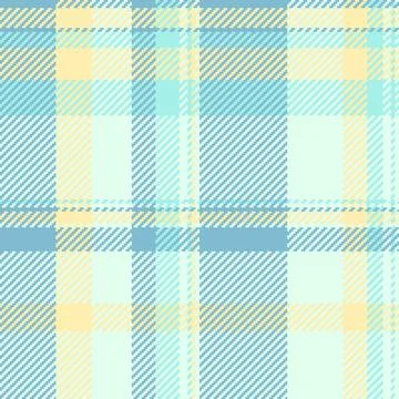 Pastel plaid pattern.  Soft blue, mint green, and pale yellow hues create a c Stock Illustration