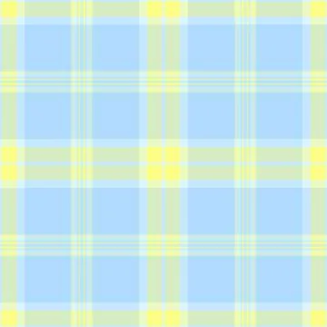 Pastel plaid pattern. Soft blue backdrop crossed by lemon yellow and light gr Stock Illustration