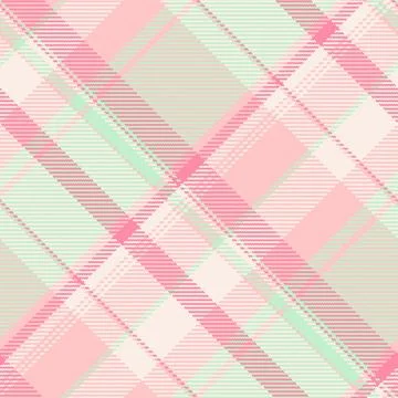 Pastel plaid pattern. A soft, checkered design in pink and green, perfect for Stock Illustration