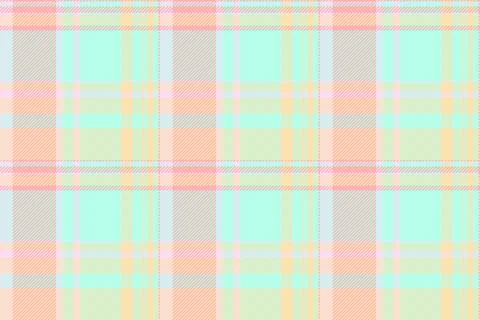 Pastel plaid pattern. Soft, delicate colors create a gentle, springlike feel, Stock Illustration
