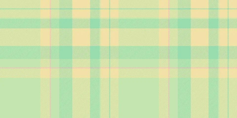 Pastel plaid pattern. Soft mint green and pale yellow intersecting lines cr.. Illustrazione stock