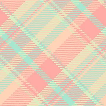 Pastel plaid pattern.  Soft, muted pink, mint green, and cream tones create.. Illustrazione stock