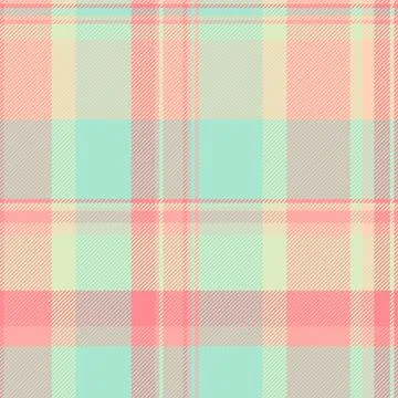 Pastel plaid pattern in soft peach, mint green, and beige.  Perfect for texti イラスト素材