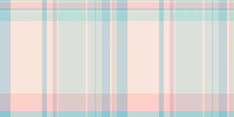 Pastel plaid pattern in soft pink, blue, and beige tones.  Ideal for backgrou Stock Illustration