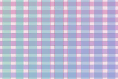 Pastel plaid pattern with soft pink, blue, and lavender squares arranged in.. Stock Illustration