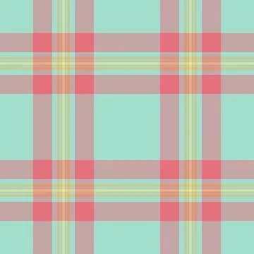 Pastel plaid pattern in soft pinks, pale yellows, and mint green.  Ideal for  Stock Illustration