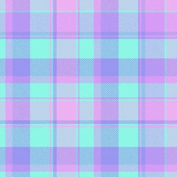 Pastel plaid pattern. Soft, pixelated squares form a versatile textile design 스톡 일러스트
