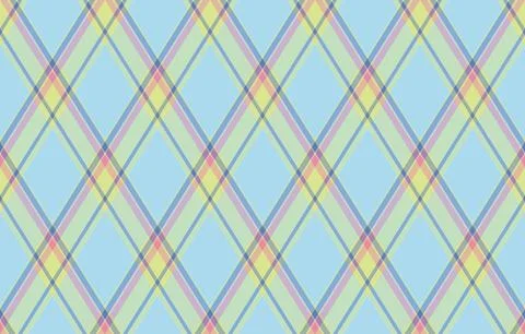 Pastel plaid pattern.  Soft, repeating diamond design ideal for textile print Stockillustratie