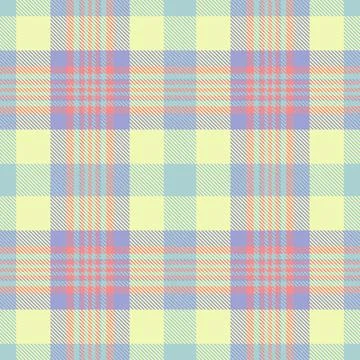 Pastel plaid pattern.  Soft, springlike colors create a gentle, cheerful de.. Stock Illustration