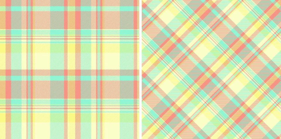 Pastel plaid pattern. Soft, versatile background for spring, Easter, or bab.. Stock Illustration