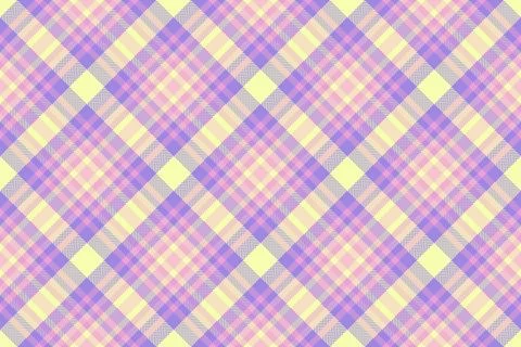 Pastel plaid pattern. A soft, visually appealing texture in shades of yellow, Stock Illustration