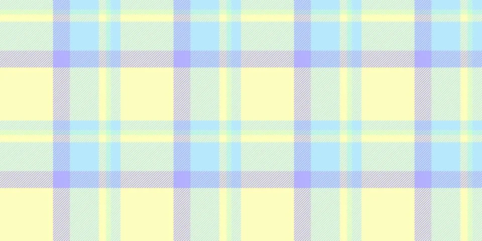 Pastel plaid pattern in soft yellow, light blue, and lavender.  Perfect for.. Stock Illustration