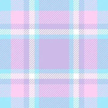 Pastel plaid pattern. Textile design in soft pink, blue, and purple hues. Per Stock Illustration