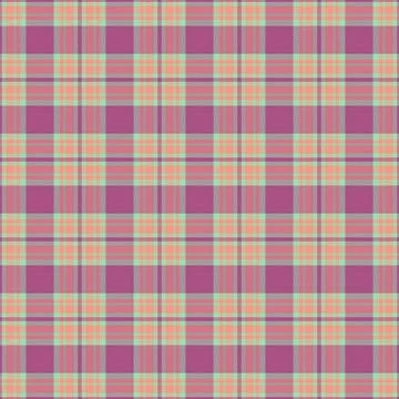 Pastel plaid pattern. Textile design in pink, purple, and mint green. A versa Illustrazione stock