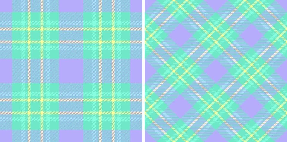 Pastel plaid patterns, in classic  diagonal styles. Use for textile design, b Stock Illustration