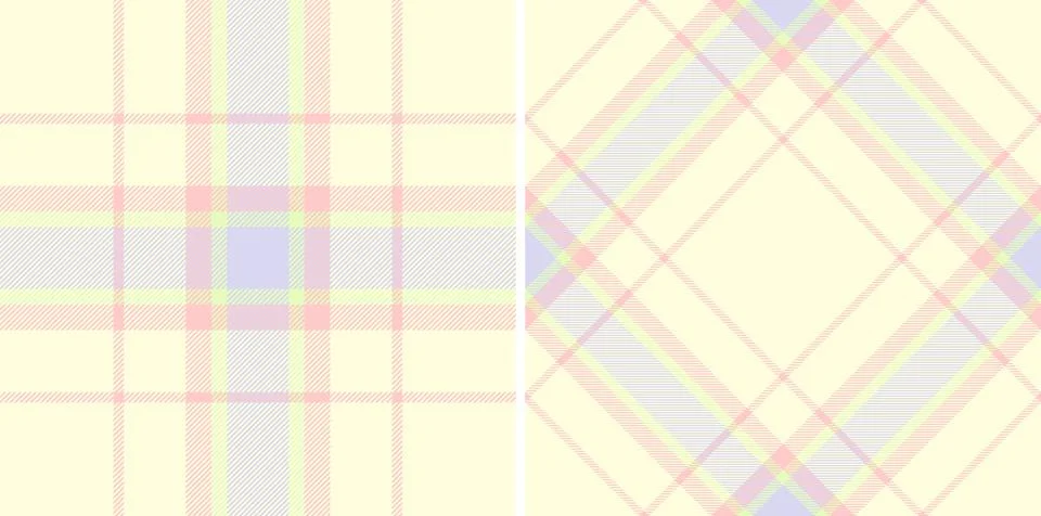Pastel plaid patterns, perfect for textile designs, branding, or website ba.. Stock Illustration