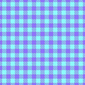 Pastel plaid seamless pattern in light blue and violet. Classic gingham che.. Illustrazione stock