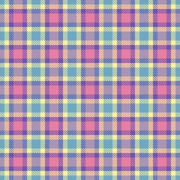 Pastel plaid seamless pattern. Textile design with checkered texture. Ideal.. Stock Illustration