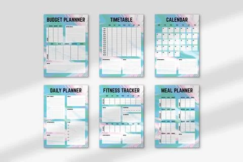 Pastel Planner Set Stock Illustration