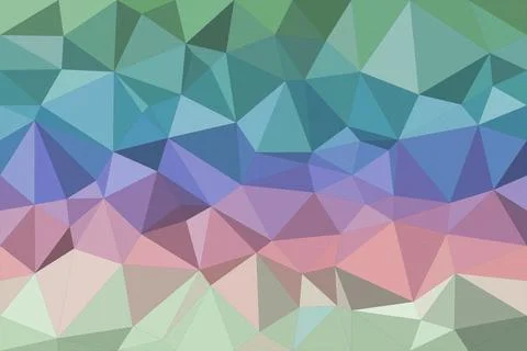Pastel polygon geometric pattern with blue, green, and pink gradients, crea.. Stock Illustration