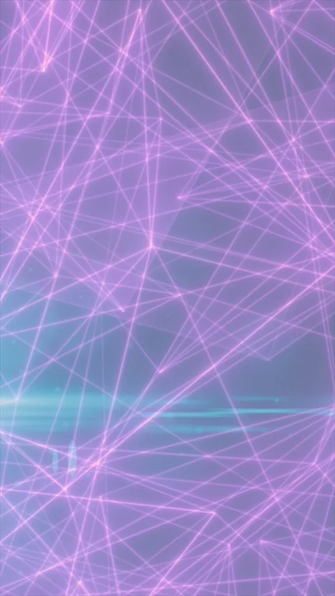 Pastel purple digital network with glowing connected lines, geometric nodes.. Stock Footage 333727242