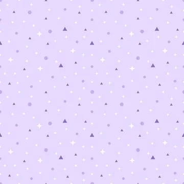 Pastel Purple Geometric Pattern Background with Sparkles and Shapes 스톡 일러스트
