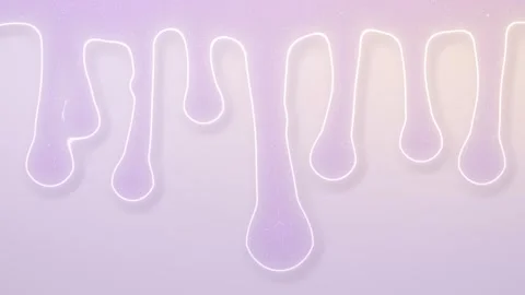Pastel purple liquid dripping with soft glowing edges. 4K Video stock 344577650