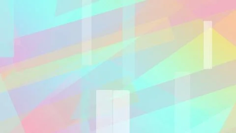 A pastel rainbow abstract polygon background with soft translucent bars and.. 스톡 일러스트