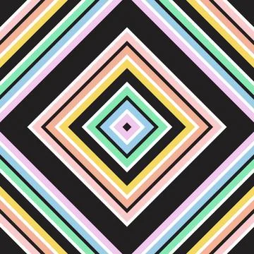 Pastel Rainbow Argyle Diagonal Stripes seamless pattern Illustrazione stock