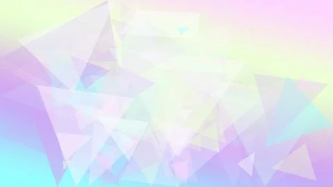 A pastel rainbow blend of triangular polygon shapes creates a soft lowpoly .. Stock Illustration