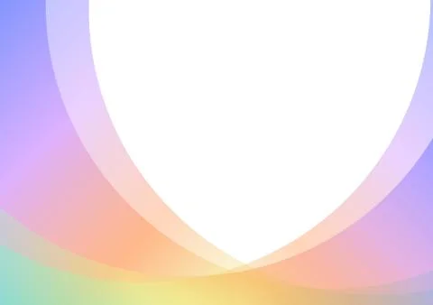 Pastel rainbow curve layer abstract background Stock Illustration