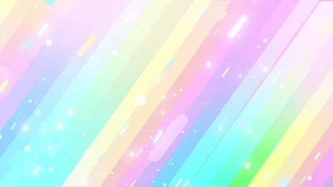 Pastel rainbow diagonal background soft colorful stripes, white sparkles, and pl Stock Footage 340478652