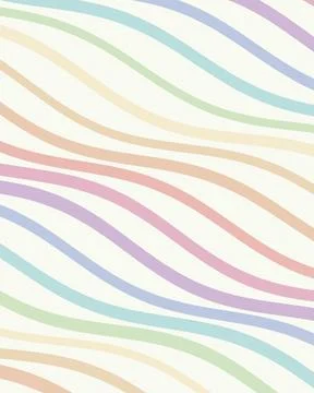 Pastel rainbow diagonal stripe pattern creates a cheerful, soft background .. Stock-Illustration