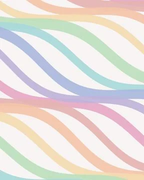 Pastel rainbow diagonal stripes create a soft, playful retro background wit.. Illustrazione stock