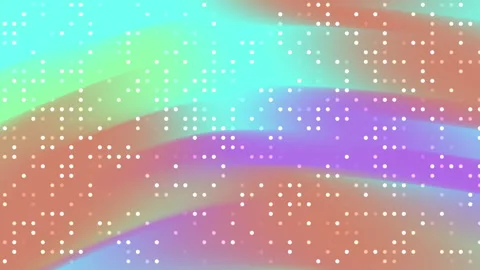 Pastel Rainbow Gradient With Falling White Dot Particles Loop Stock Footage 342088407
