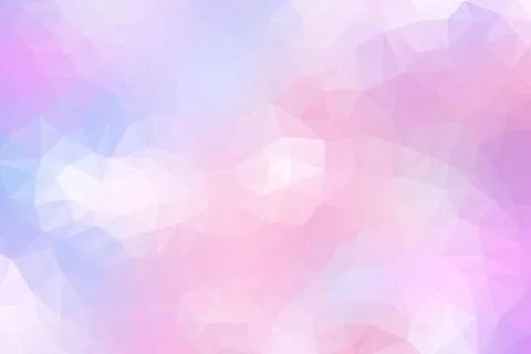 Pastel rainbow low poly triangle mosaic background Stockillustratie