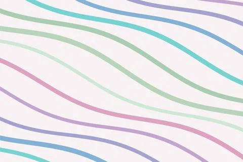 A pastel rainbow stripe pattern in soft blue, green, pink and purple create.. Stock Illustration