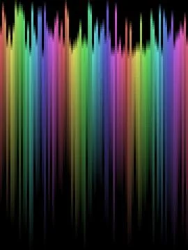 Pastel rainbow stripes gradient with squares mosaic pattern, black background 스톡 일러스트