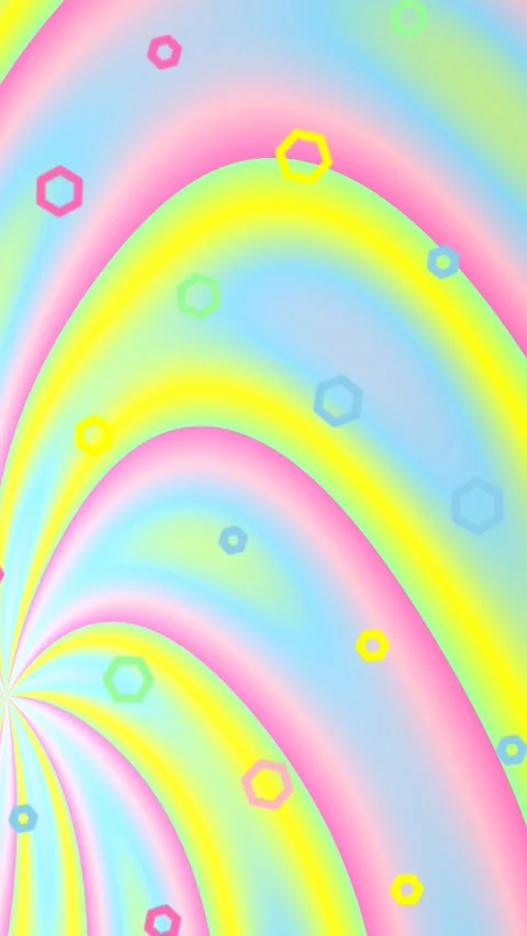 Pastel Rainbow Swirl Loop | Playful Candy Bubble Motion Background Stock Footage 342985230