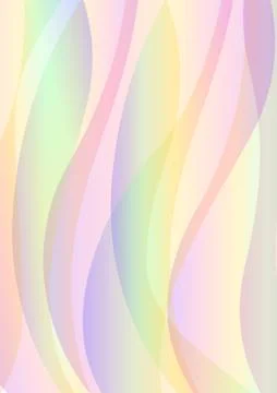 Pastel rainbow wave layer abstract background Stock Illustration