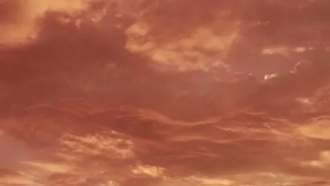 Pastel red pink cloud n sunrise or sunset cloudscape on dusk or dawn sky Stock Footage 165197387