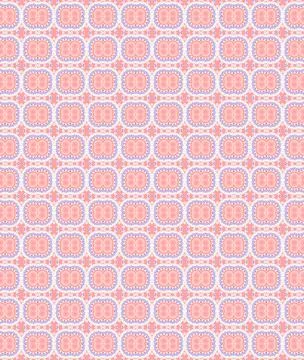 Pastel rose mint repeatable decorative tile pattern in blush, soft pink, mint, i イラスト素材